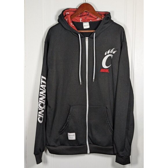 Cincinnati Bearcats Hoxworth Unisex Adult XL Black Full Zip UC Hoodie Sweatshirt - Picture 1 of 3